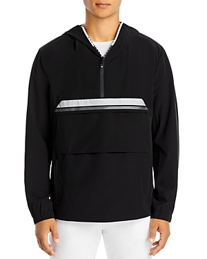 Karl Lagerfeld Paris half zip hoodie with stripe details