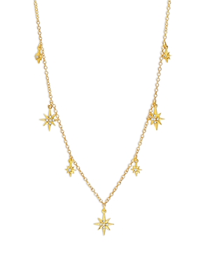 Shop Graziela Gems Gems 14k Yellow Gold Diamond Starburst Dangle Statement Necklace, 20