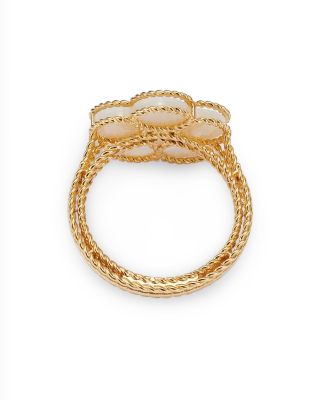 18K Yellow Gold Daisy Mother-of-Pearl & Diamond Ring - Exclusive