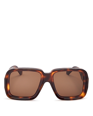 Loewe Women's Paula's Ibiza Geometric Sunglasses, 56mm In Havana/brown Solid