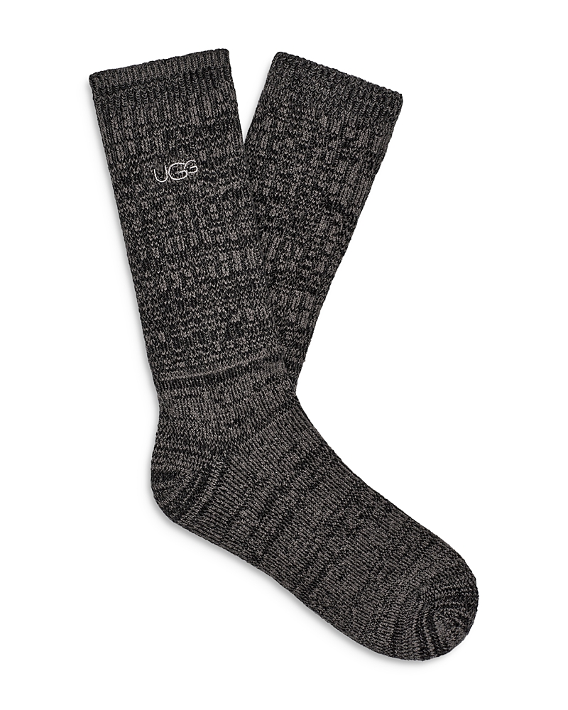 Ugg Trey Rib Crew Socks In Black