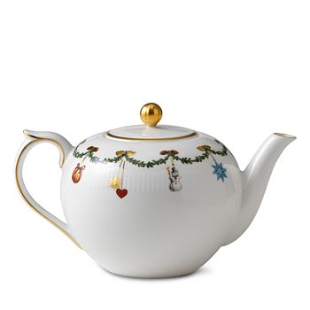 Royal Copenhagen - Star Fluted Christmas Tea Pot with Lid