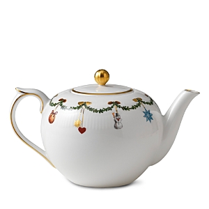 Royal Copenhagen Star Fluted Christmas Tea Pot with Lid