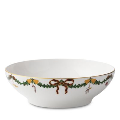 Star Fluted Christmas Serving Bowl