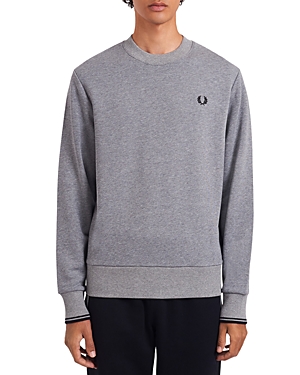 Fred Perry Crewneck Sweatshirt In Steel Marl