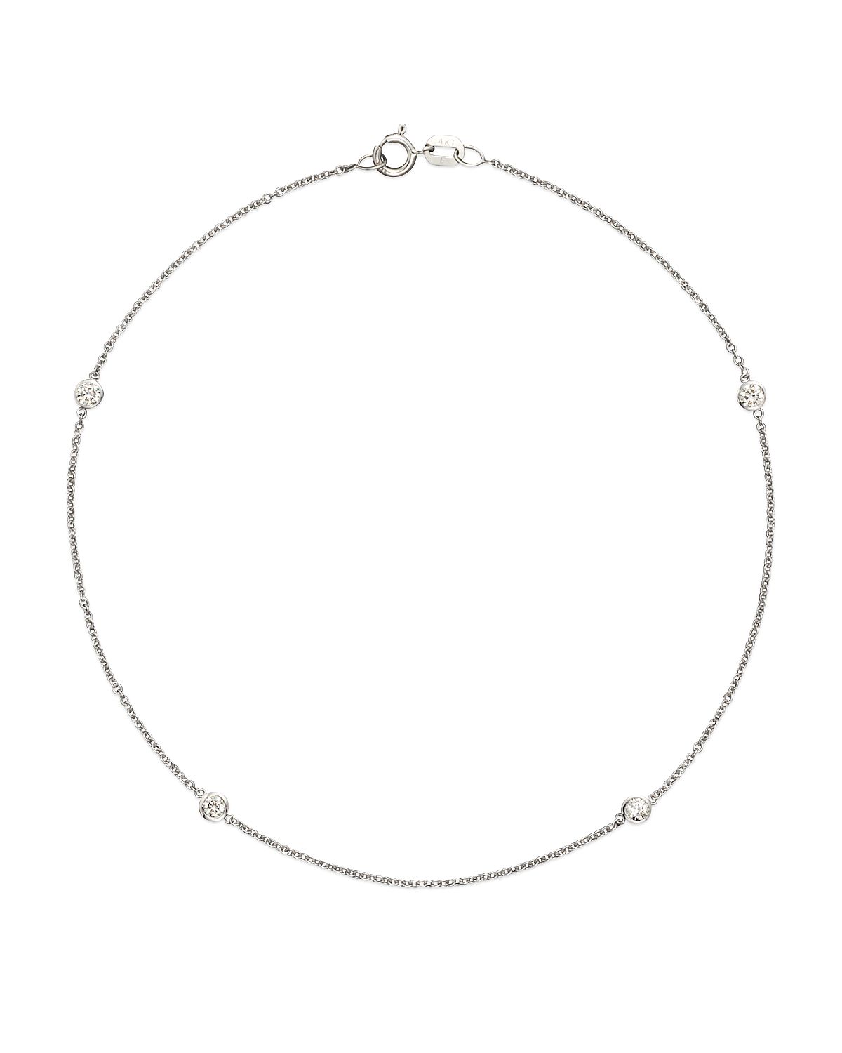 Diamond Bezel Ankle Bracelet Set