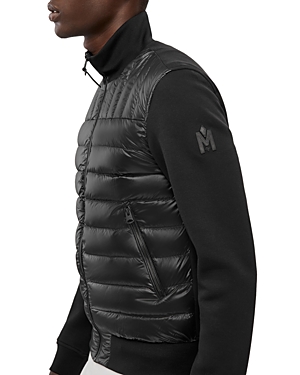 Shop Mackage Collin Knit & Quilted Jacket In Black