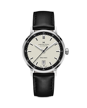 Shop Hamilton Intra-matic American Classic Watch, 40mm In White/black
