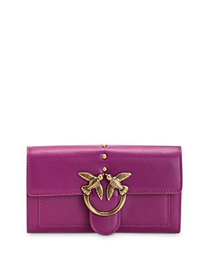 Pinko Love Simply 5 Leather Wallet Crossbody Pinko Love Simply 5 Leather Wallet Crossbody