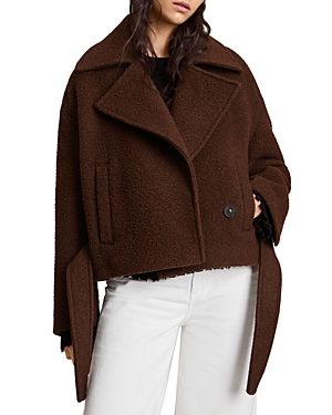 ALLSAINTS BOSTON CROPPED PEACOAT,WO025U