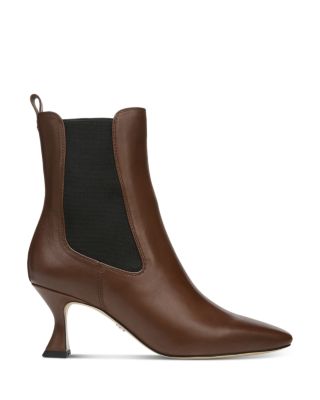 brown booties low heel