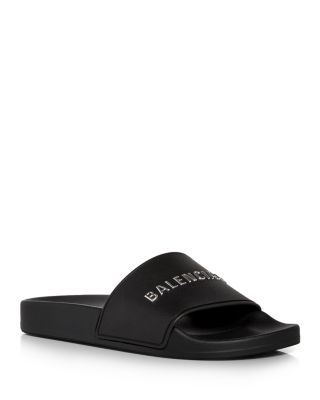 Balenciaga Women s Logo Pool Slide Sandals Bloomingdale s