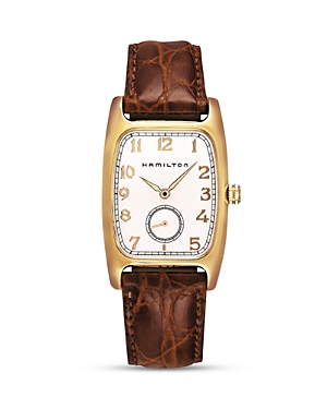 Hamilton Boulton American Classic Watch, 27mm X 31.6mm In White/brown