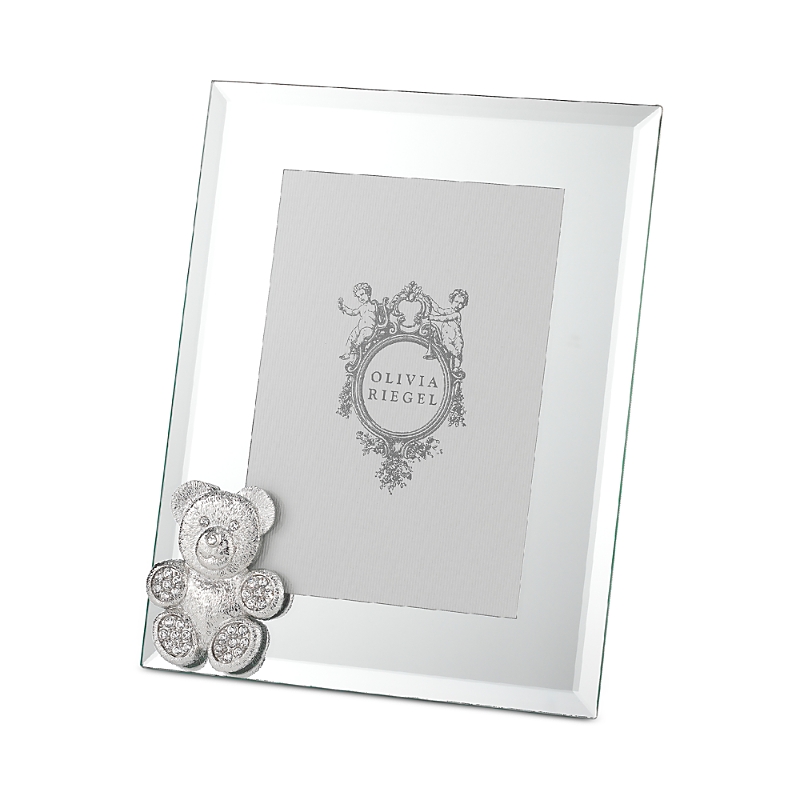 Olivia Riegel Gold Teddy Bear 5 X 7 Picture Frame In Silver