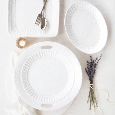 Pietra Serena Handled Round Tray