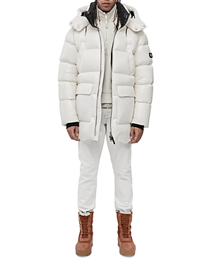Mackage Quilted Hooded Down Jacket In Cream