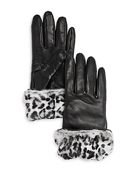 Bloomingdale's - Fancy Leather & Faux Fur Gloves - 100% Exclusive