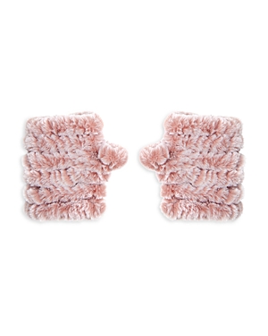 Jocelyn Mandy Faux Fur Fingerless Mittens In Pink