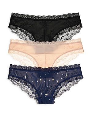 Honeydew Aiden Hipsters, Set Of 3 In Black/nude/north Star Twinkles