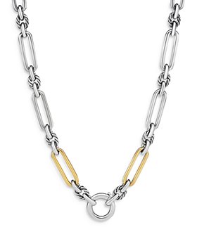 David Yurman - 18K Gold & Sterling Silver Lexington Chain Link Necklace, 18"