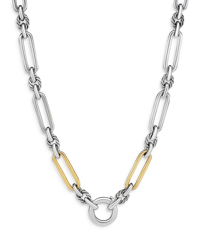 David Yurman - 18K Gold & Sterling Silver Lexington Chain Link Necklace, 18"