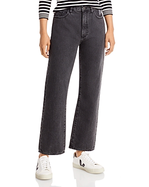 DL1961 Emilie Vintage Ultra High Rise Straight Ankle Jeans in Stone