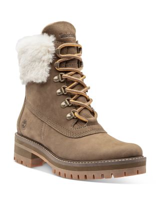 timberlands with fur trim