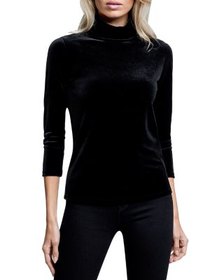 long sleeve velvet tops womens