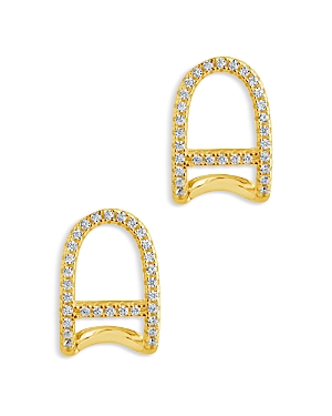 Sterling Forever Women's Ezra Suspender Studs Earrings In Gold