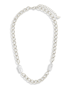 Sterling Forever Genuine Pearl Chain Necklace, 16-18 In Silver