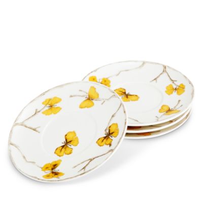 Butterfly Ginkgo Gold Demitasse Set, Service for 4