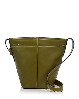 Proenza Schouler Barrow Leather Bucket Bag In Olive
