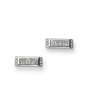 Bloomingdale's - Diamond Bar Stud Earrings in 14K White Gold, 0.38 ct. t.w. - 100% Exclusive