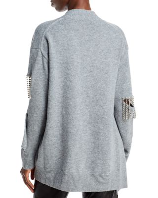 CHRISTOPHER KANE Crystal Cupchain Cutout Cardigan CHRISTOPHER KANE Crystal Cupchain Cutout Cardigan