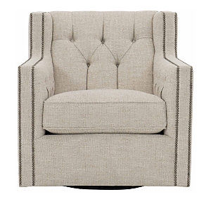 Shop Bernhardt Candace Swivel Chair In Taupe