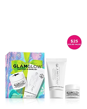GLAMGLOW PARTNERS IN GRIME GIFT SET ($31 VALUE),G1F7Y1
