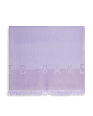 Ted Baker Esteli Logo Scarf In Lilac