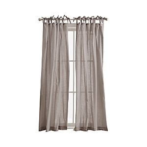 Peri Home Cotton Sheer 108 X 50 Tie Tab Window Panel, Pair In Beige