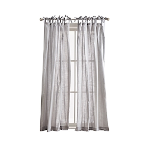 Peri Home Cotton Sheer 108 X 50 Tie Tab Window Panel, Pair In Silver