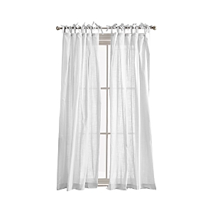 Peri Home Cotton Sheer 108 X 50 Tie Tab Window Panel, Pair In White