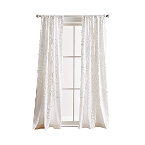 Peri Home Gates Tufted Chenille 84 X 50 Poletop Window Panel, Pair In Winter White