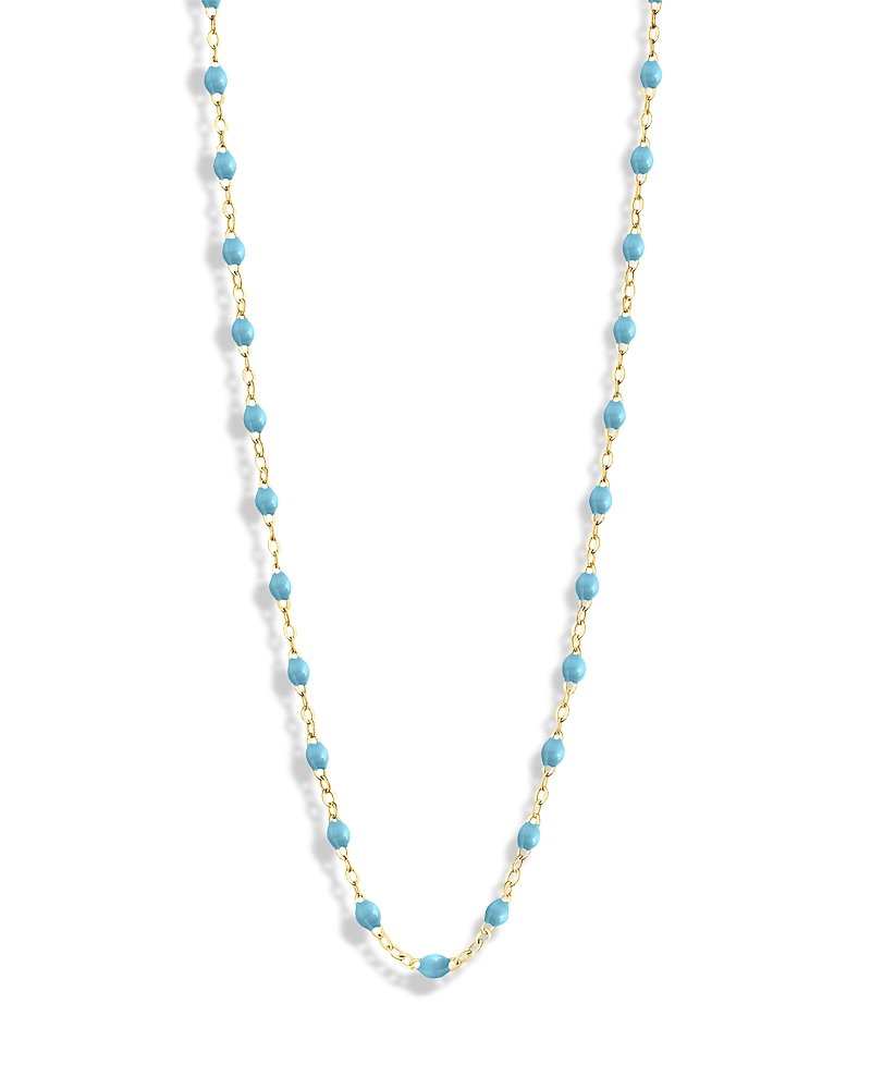 Gigi Clozeau 18k Yellow Gold Classic Gigi Resin Bead Statement Necklace, 20 In Turquoise