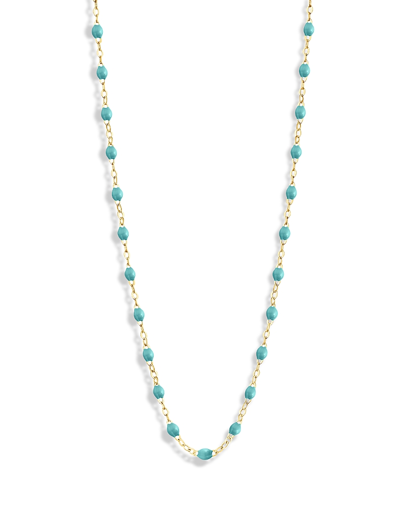 Gigi Clozeau 18k Yellow Gold Classic Gigi Resin Bead Statement Necklace, 20 In Turquoise Green