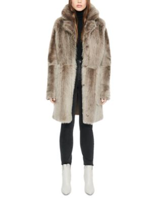 Gypsie Toscana Trimmed Reversible Shearling Coat