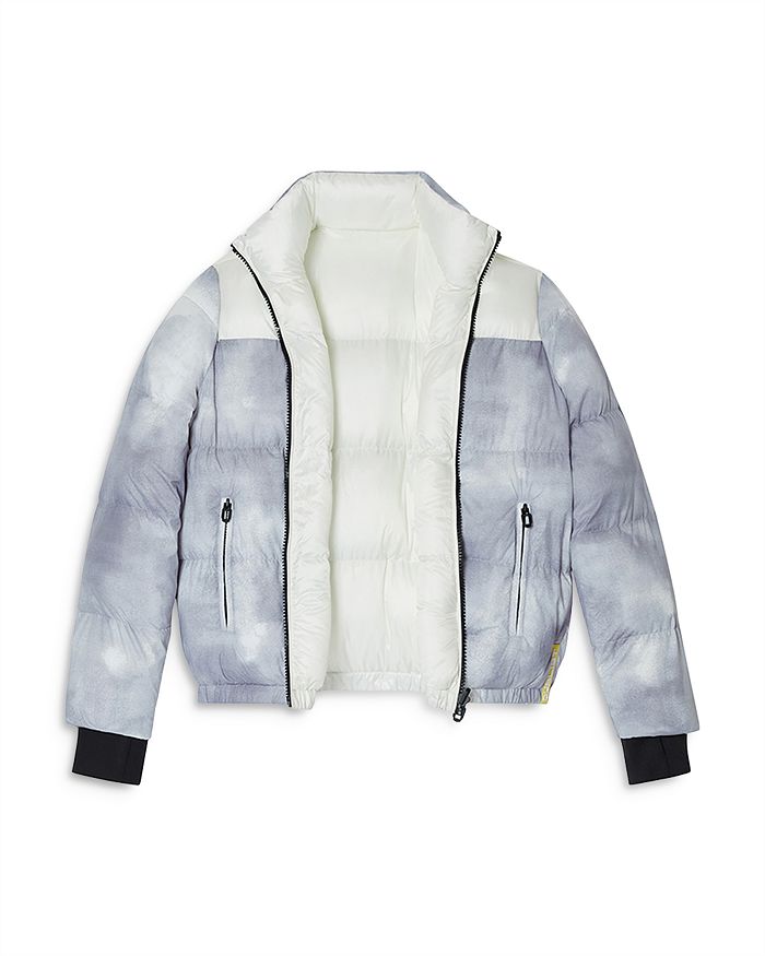 DUALIST Sacha Tie Dye Reversible Short Puffer Jacket