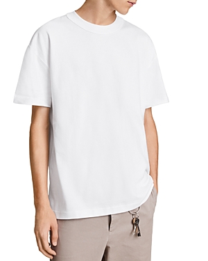 Shop Allsaints Isac Oversized Fit Short Sleeve Crew Tee In Optic White