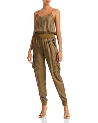 Amia Satin V-Neck Jumpsuit