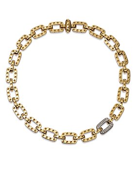 Roberto Coin - 18K Yellow Gold Pois Moi Diamond Link Collar Necklace, 16"