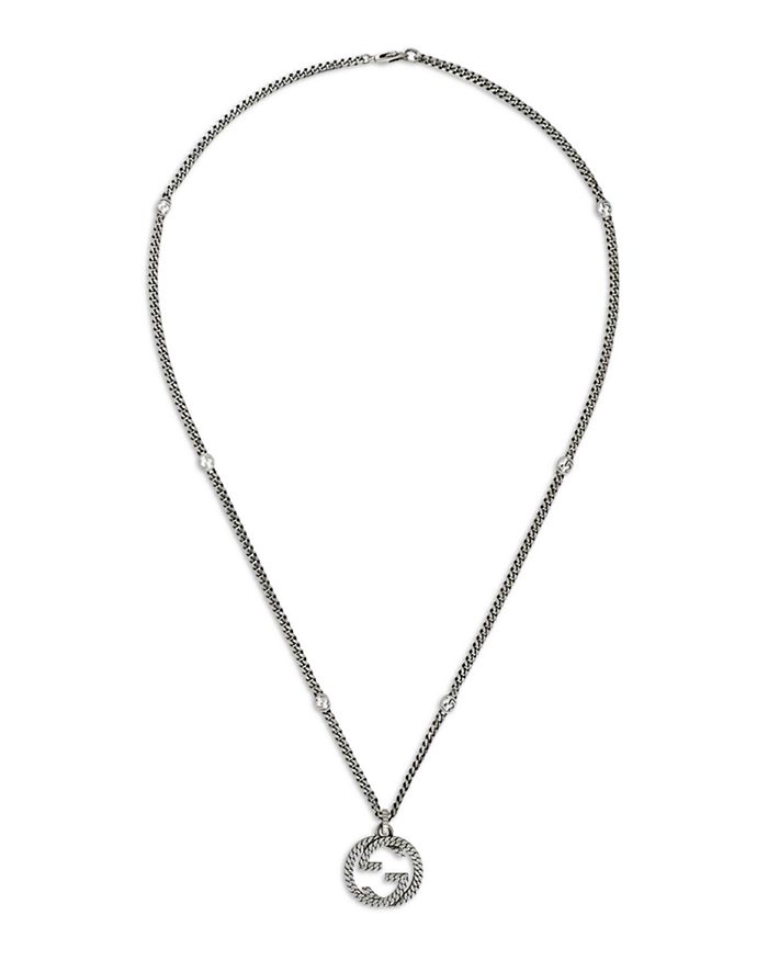 Sterling Silver Double G Logo Pendant Necklace, 19.7" | Bloomingdale's