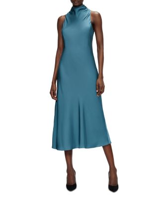 ted baker blue halter neck dress